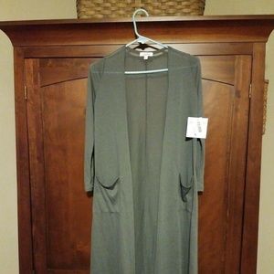 LuLaRoe Womens Sarah Sweater Cardigan Gray Size XS